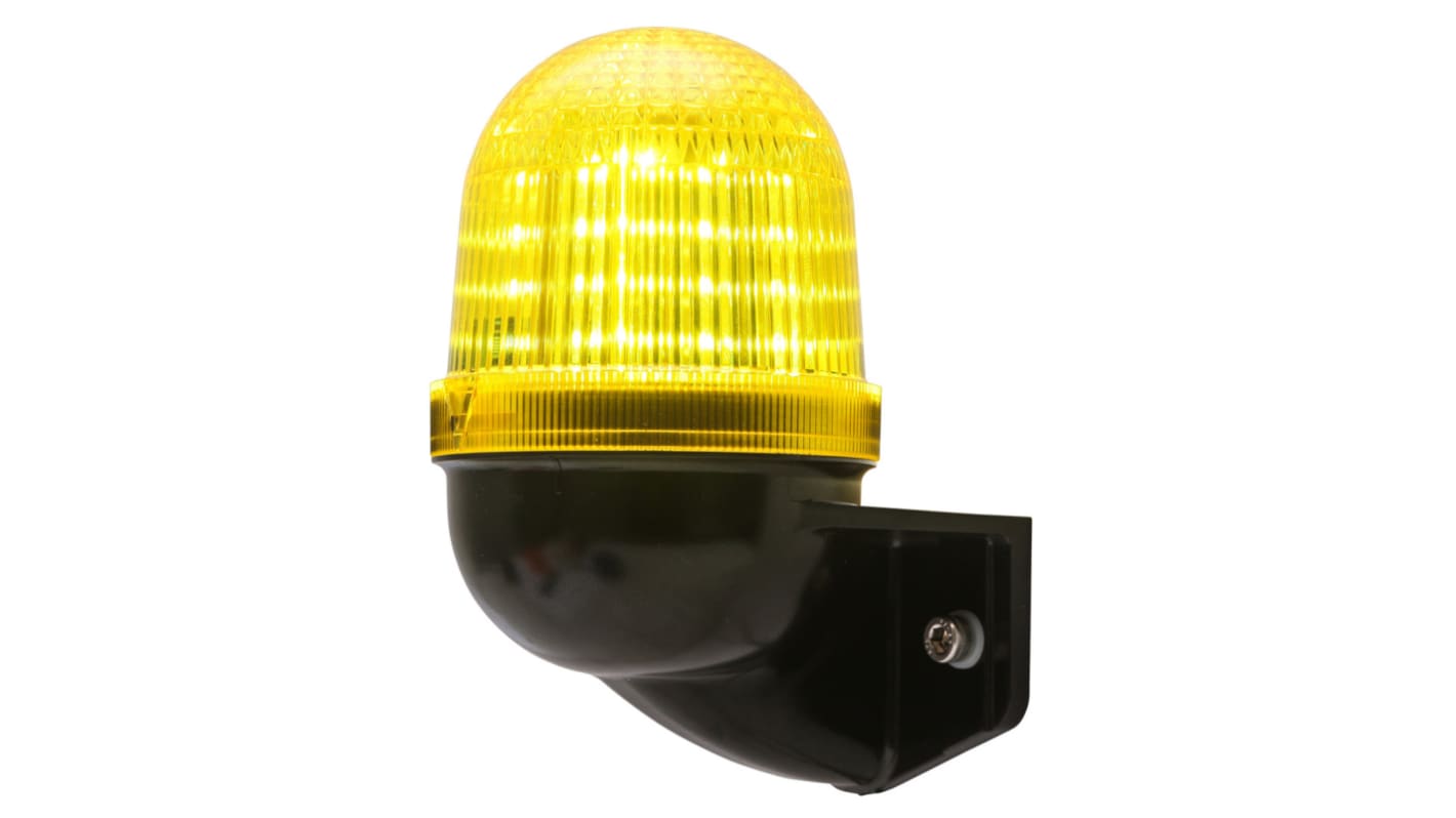 AUER Signal TDFV Series Yellow Strobe Beacon, 150 → 264 V ac, Surface Mount, LED Bulb, IP66