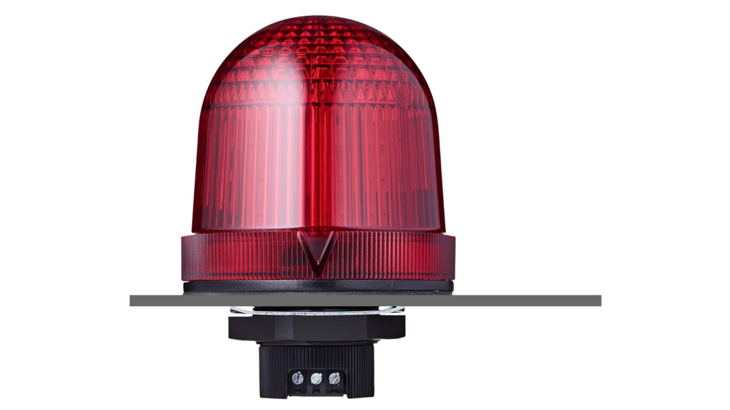 Balise clignotante à LED Rouge AUER Signal série TDCP, 24 V c.a./c.c.