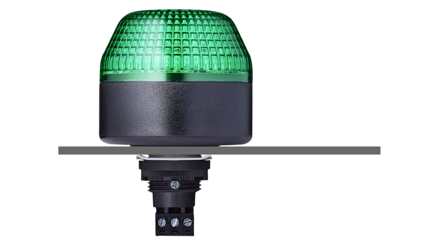 Indicador luminoso AUER Signal serie IBL, efecto Intermitente, Constante, LED, Verde, alim. 24 V ac / dc