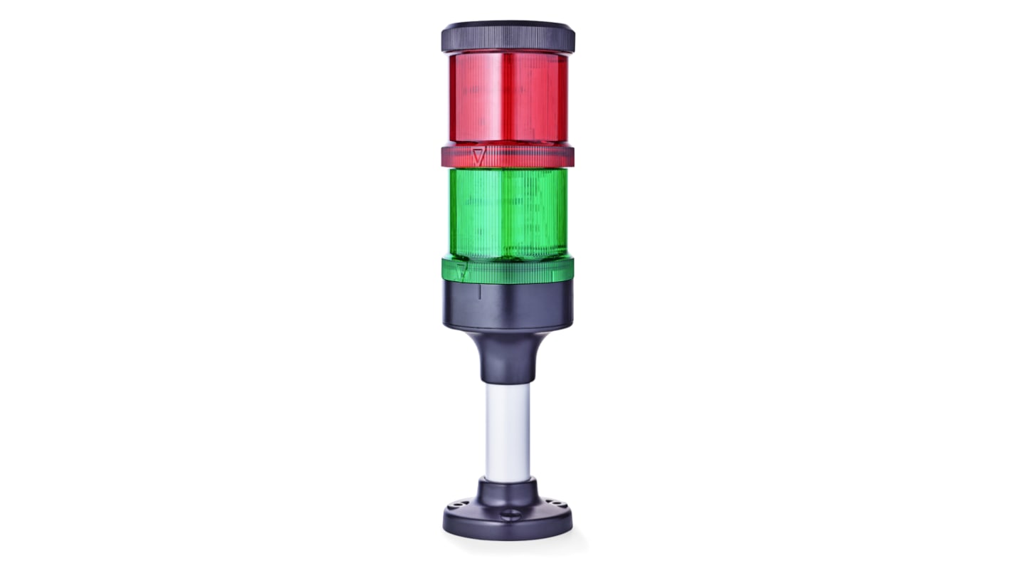 Rs-Online Torretta di segnalazione AUER Signal 24 V ca/cc LED 2 elementi lenti Rosso/Verde