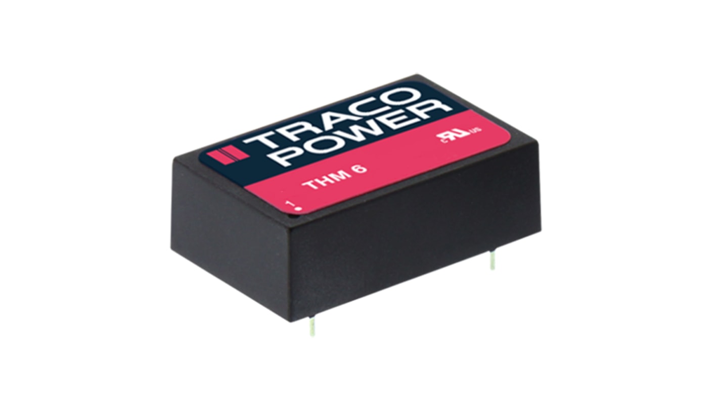 Convertisseur DC-DC TRACOPOWER, THM 6, Montage sur CI, 6W, 2 sorties, ±12V c.c., ±250mA