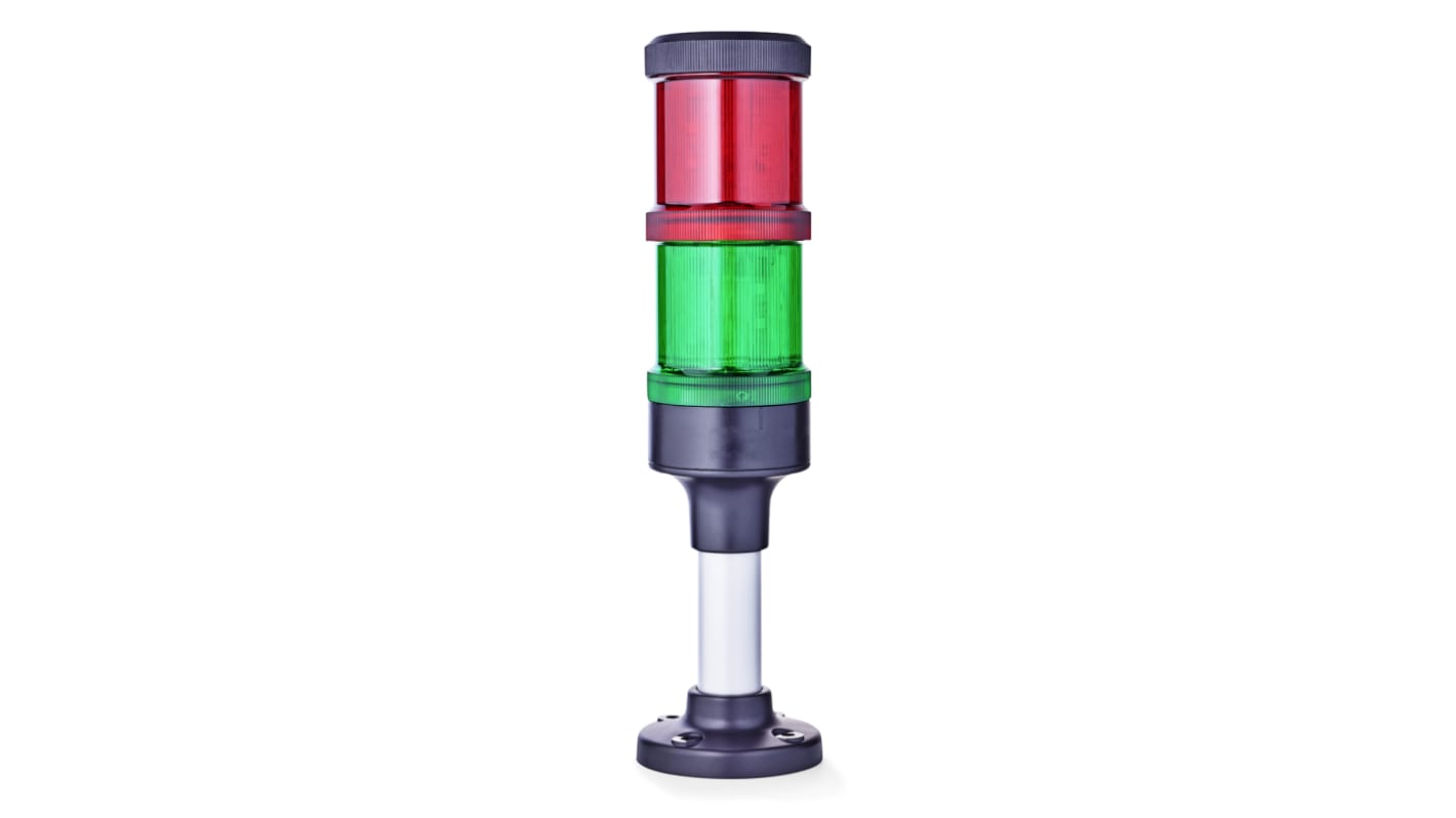 Rs-Online Torretta di segnalazione AUER Signal 24 V ca/cc LED 2 elementi lenti Rosso/Verde