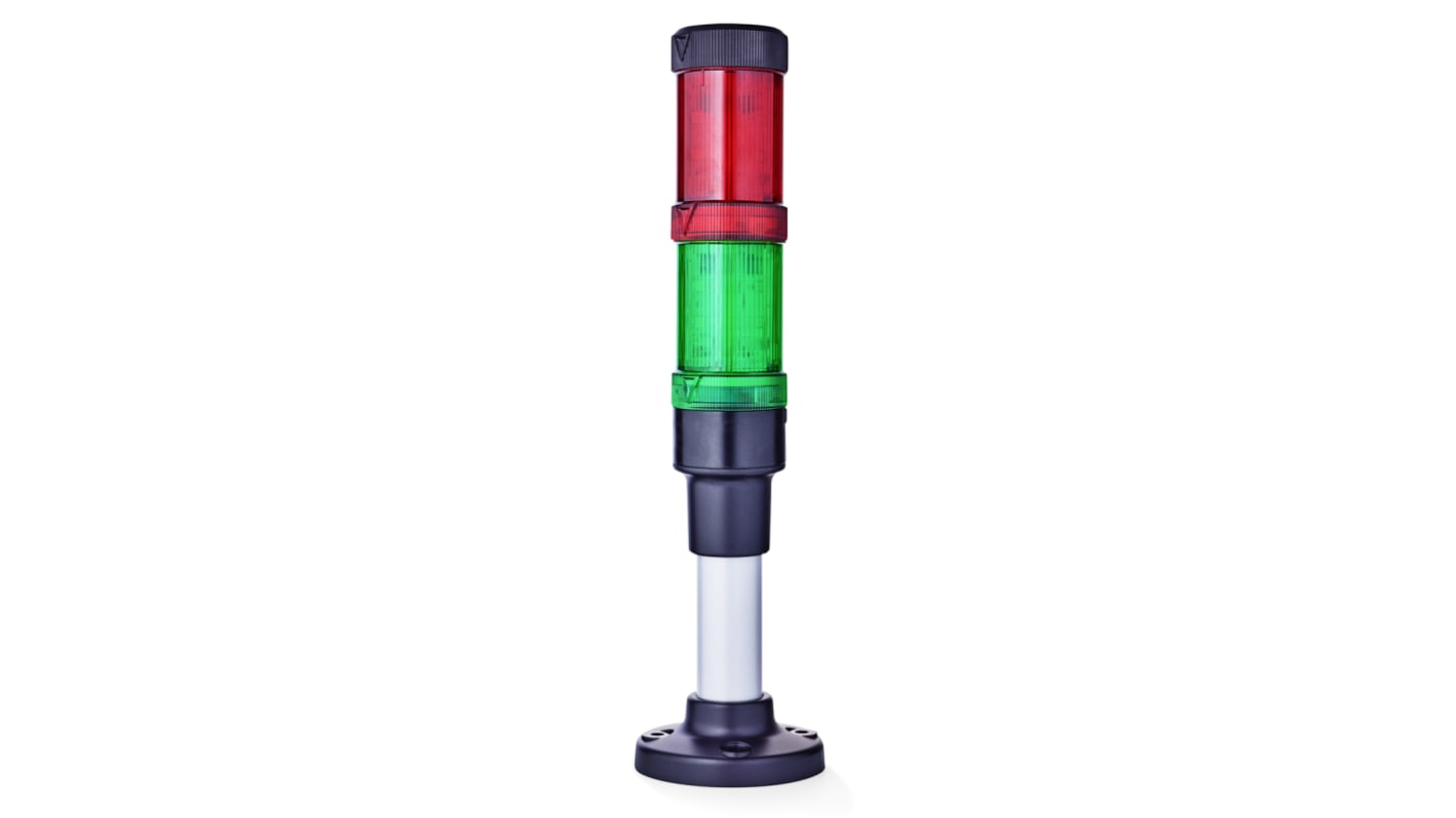 Rs-Online Torretta di segnalazione AUER Signal 24 V ca/cc LED 2 elementi lenti Rosso/Verde