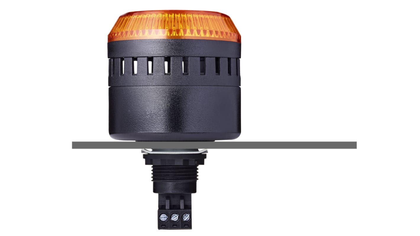 Indicator luminoso y acústico LED AUER Signal ELG, 230 → 240 vac, Ámbar, Intermitente, Constante, 103 @ 1m, IP65