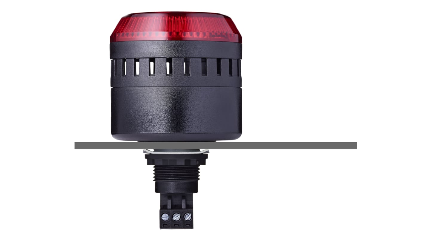 AUER Signal ELG Series Red Buzzer Beacon, 230 → 240 V ac, IP65, Panel Mount, 103 at 1 Metre