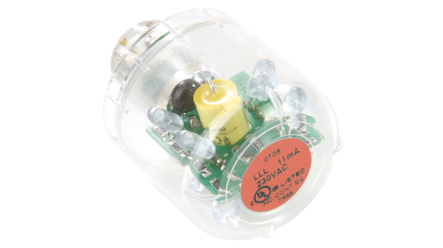 AUER Signal LLL LED-Lampe 24 V ac/dc, BA15d Sockel Gelb, Glaskolben, LED