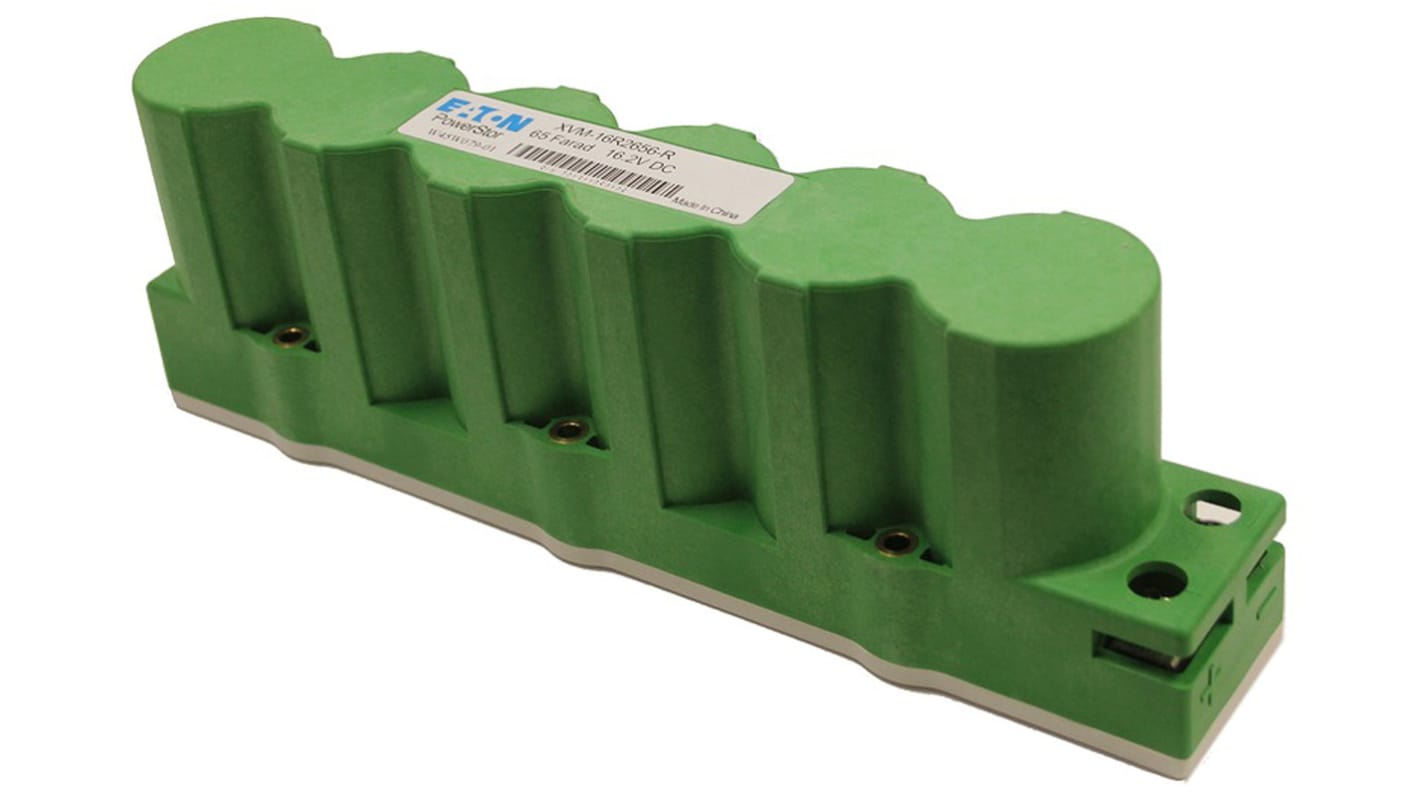 Eaton 65F Supercapacitor 0 → +20% Tolerance 16.2V dc, Chassis Mount