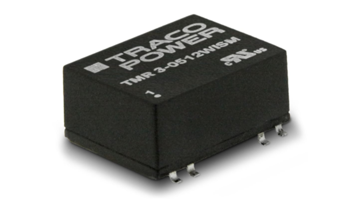 TRACOPOWER TMR 3 WISM Isolated DC-DC Converter, ±12V dc/ ±125mA Output, 4.5 → 75 V dc Input, 3W, PCB Mount,