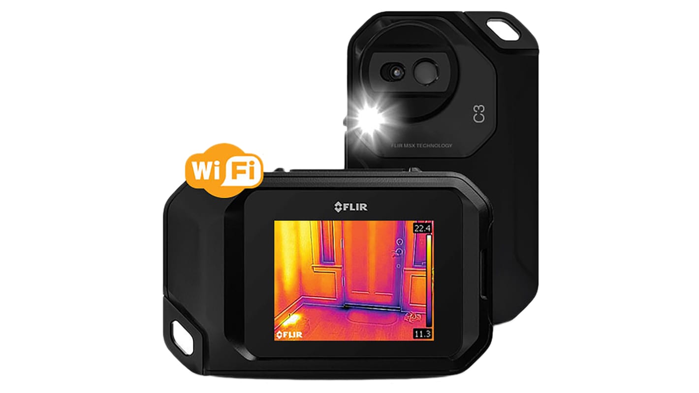 FLIR C3 Thermal Imaging Camera with WiFi, -10 → +150 °C, 80 x 60pixel Detector Resolution