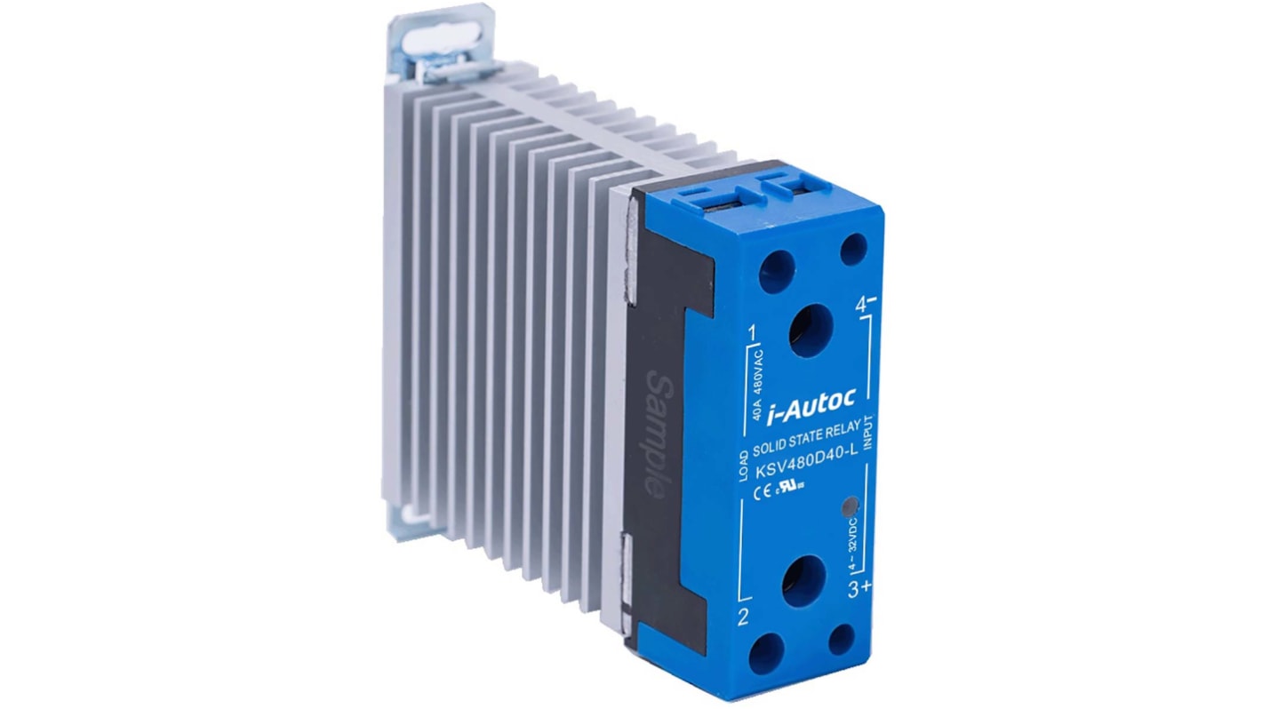 i-Autoc KSV Series Solid State Relay, DIN Rail or Panel Mount, 24V dc Coil