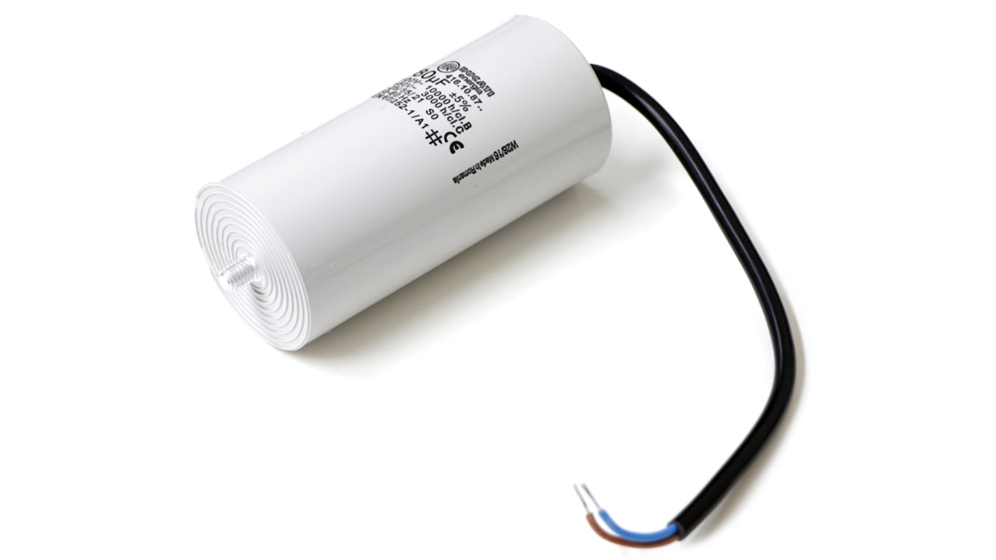 Ducati Energia 4.16.10 Polypropylene Film Capacitor, 400 → 500 V a.c., ±5%, 80μF, Plug In