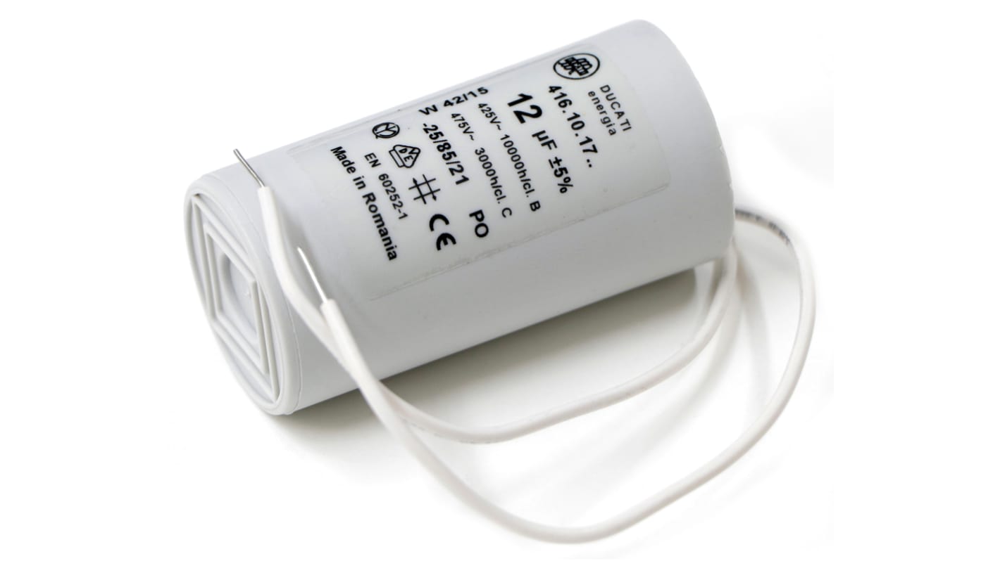 Ducati Energia 4.16.10 Polypropylene Film Capacitor, 450V ac, ±5%, 12μF