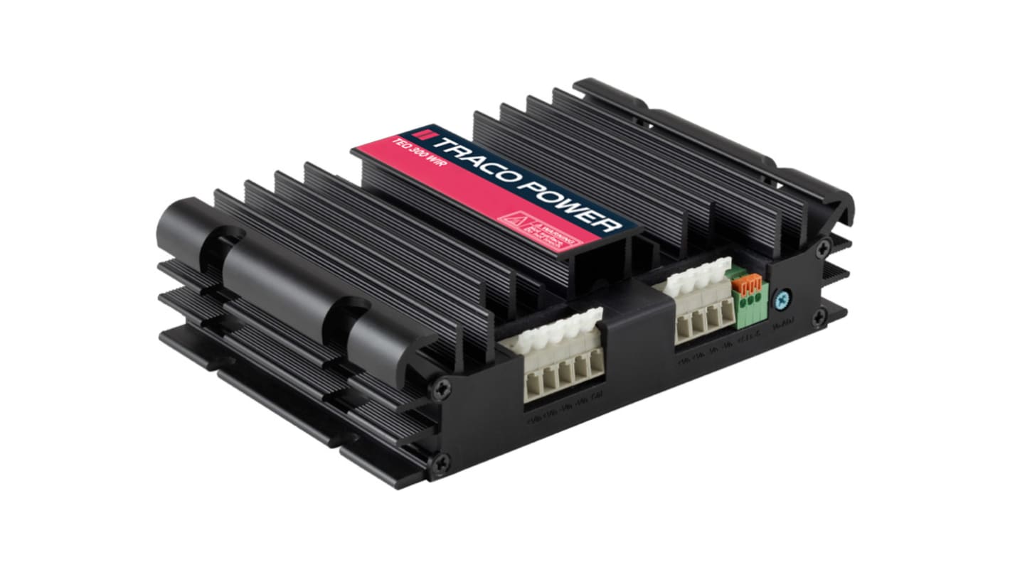 TRACOPOWER TEQ 300WIR DC-DC Converter, 12V dc/ 25A Output, 18 → 75 V dc Input, 300W, Chassis Mount, +80°C Max