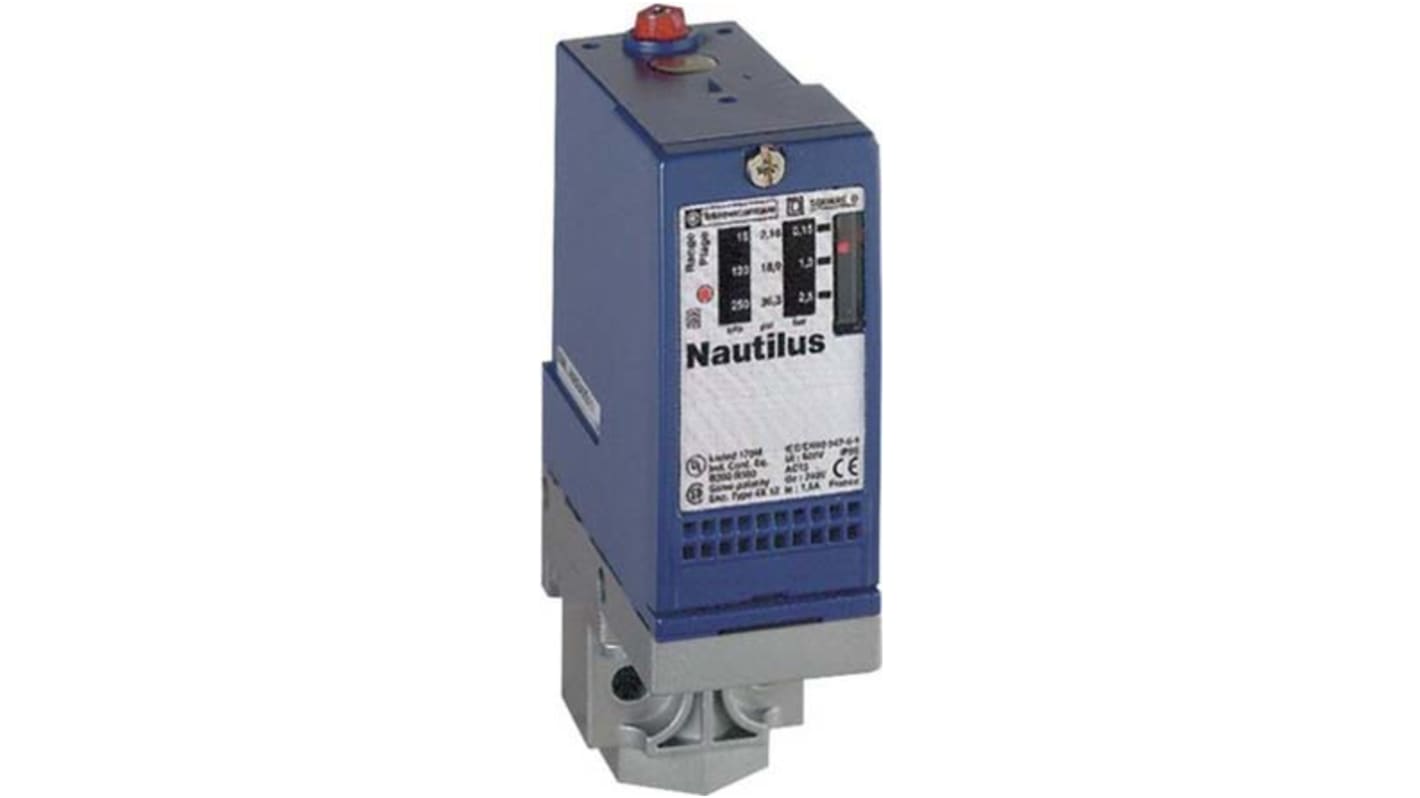 Telemecanique Sensors Pressure Switch, 0bar Min, 4bar Max, 1CO Output