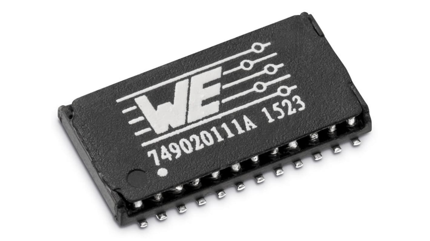 Wurth Elektronik 网络变压器, 贴片安装, 尺寸16.5 x 9mm, 1输出, -1dB插入损耗