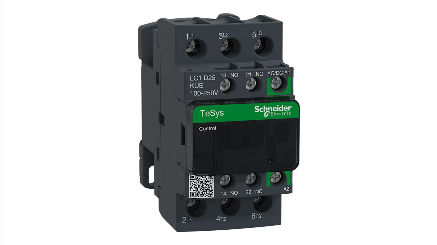 Schneider Electric TeSys D LC1D Contactor, 230 V ac Coil, 3-Pole, 25 A, 11 kW, 3NO, 690 V ac