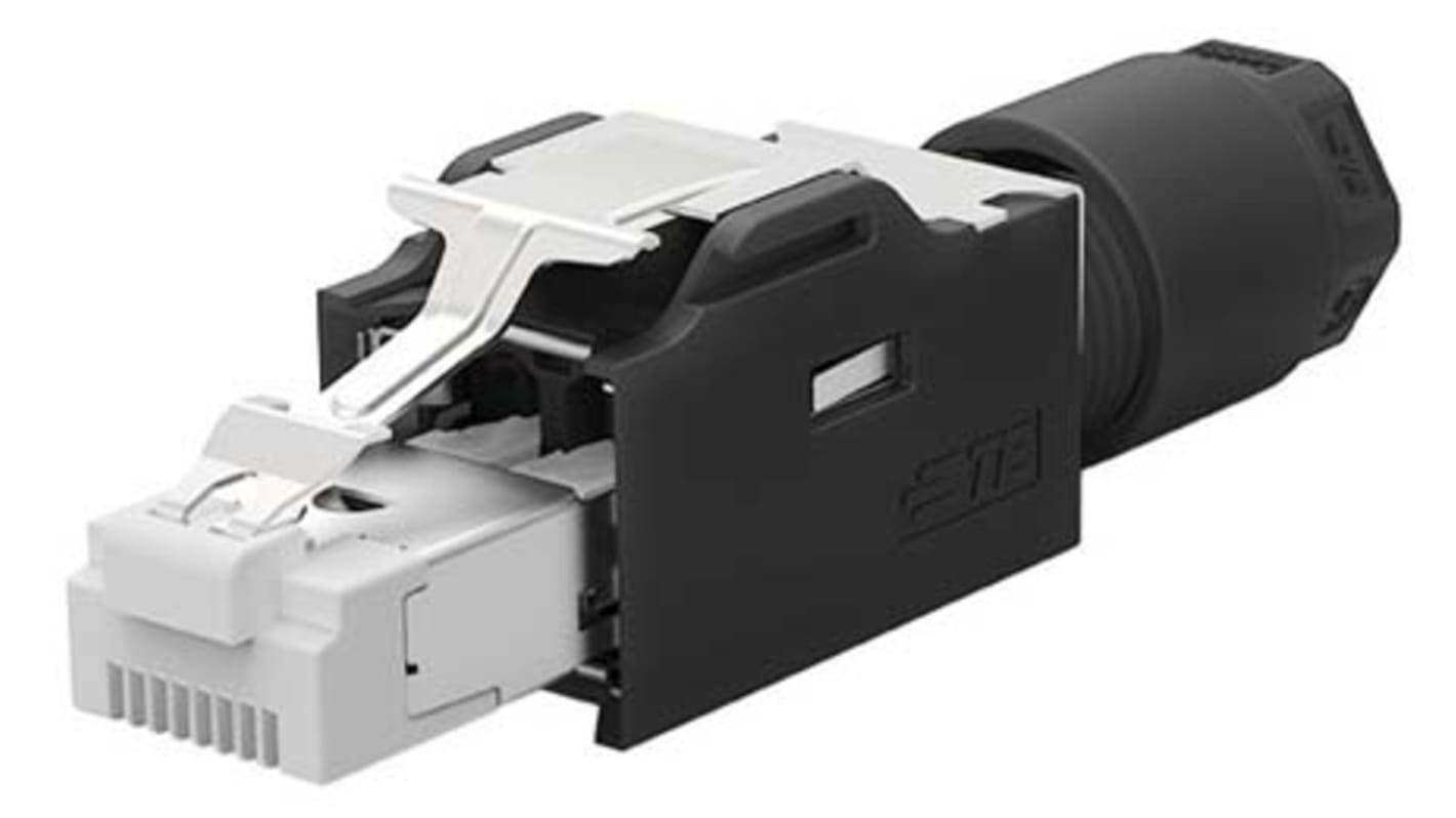 TE Connectivity 2120892 Series Male RJ45 Connector, Cable Mount, Cat6a Straight 1 Port 8 -Way