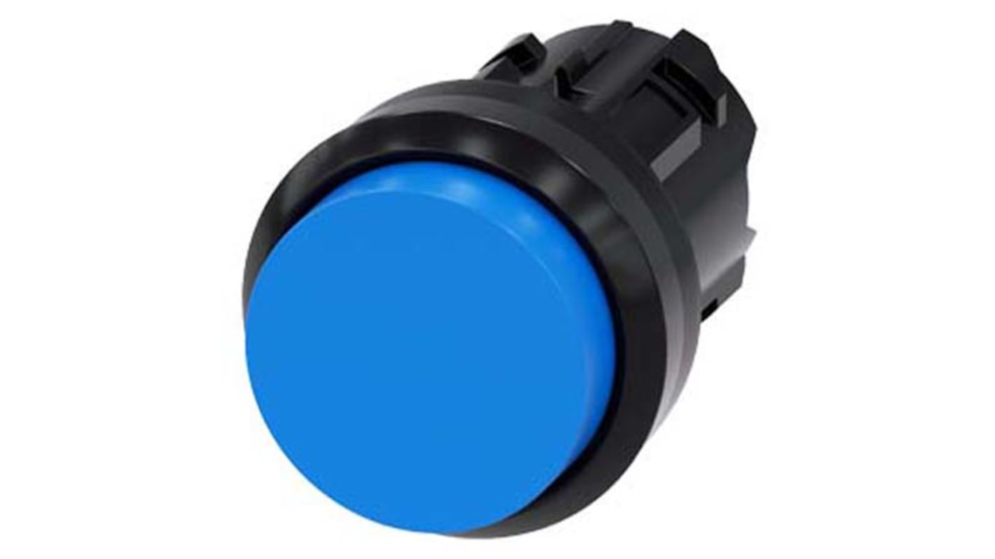 Siemens SIRIUS ACT Series Blue Momentary Push Button, 22mm Cutout, IP66, IP67, IP69K