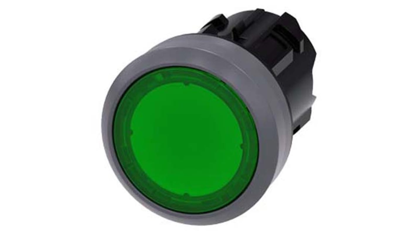 Bouton-poussoir Siemens, SIRIUS ACT Vert, Ø découpe 22mm, Accrochage