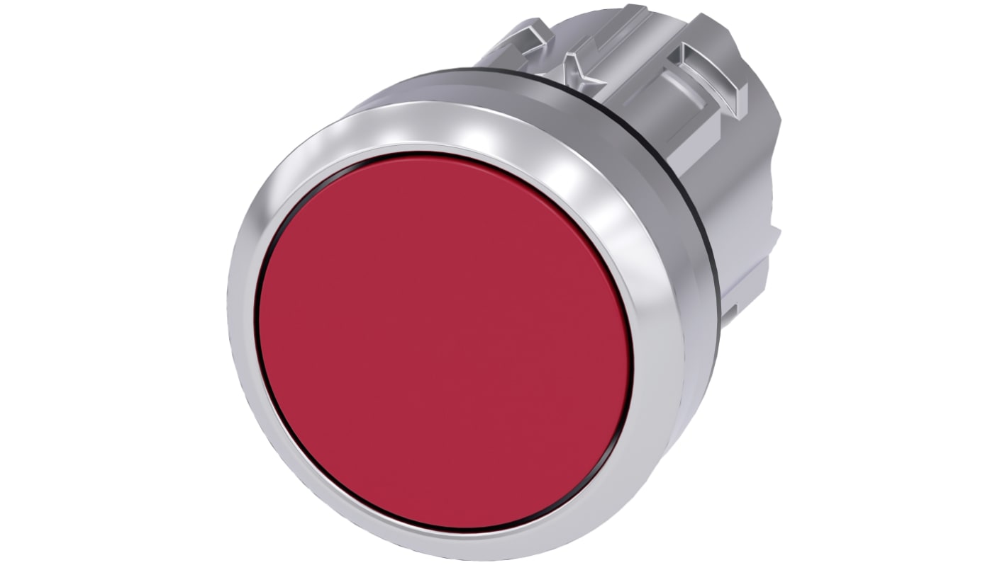 Siemens 红色圆形按钮, Φ22mm开孔, Φ29.5mm按钮, 上提释放, IP66, IP67, IP69K, SIRIUS ACT 3SU10系列