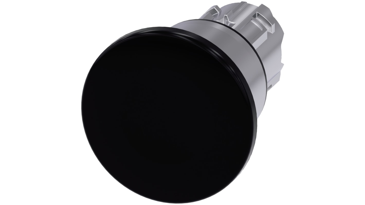 Siemens 黑色圆形按钮, Φ22mm开孔, Φ40mm按钮, 闭锁, IP66, IP67, IP69K, SIRIUS ACT 3SU10系列