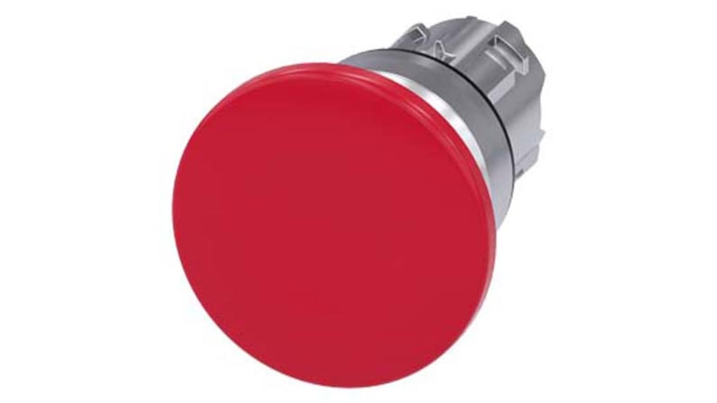 Siemens 红色圆形按钮, Φ22mm开孔, Φ40mm按钮, 瞬时, IP66, IP67, IP69K, SIRIUS ACT 3SU10系列