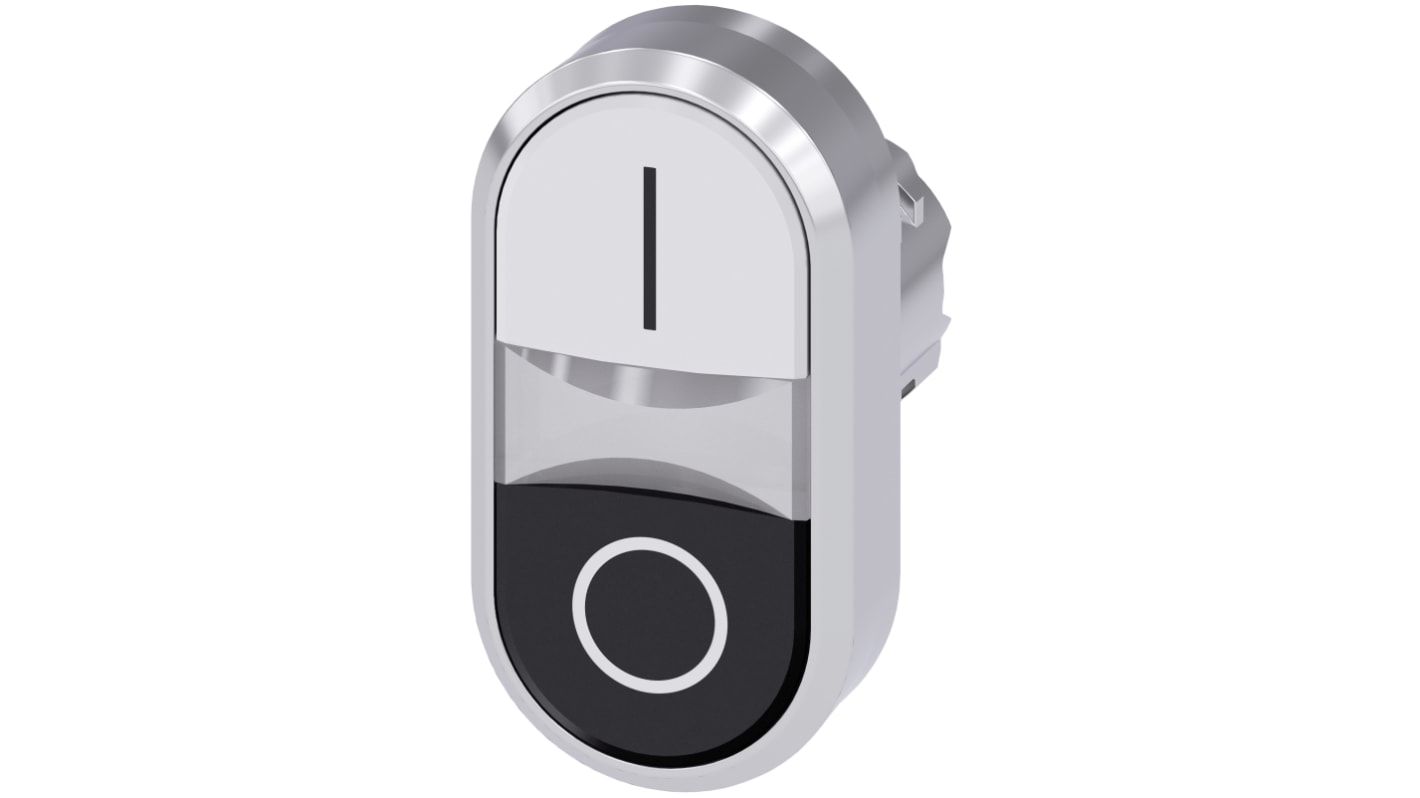 Siemens SIRIUS ACT 3SU10 Series Black, White Momentary Push Button, 22mm Cutout, IP66, IP67, IP69K