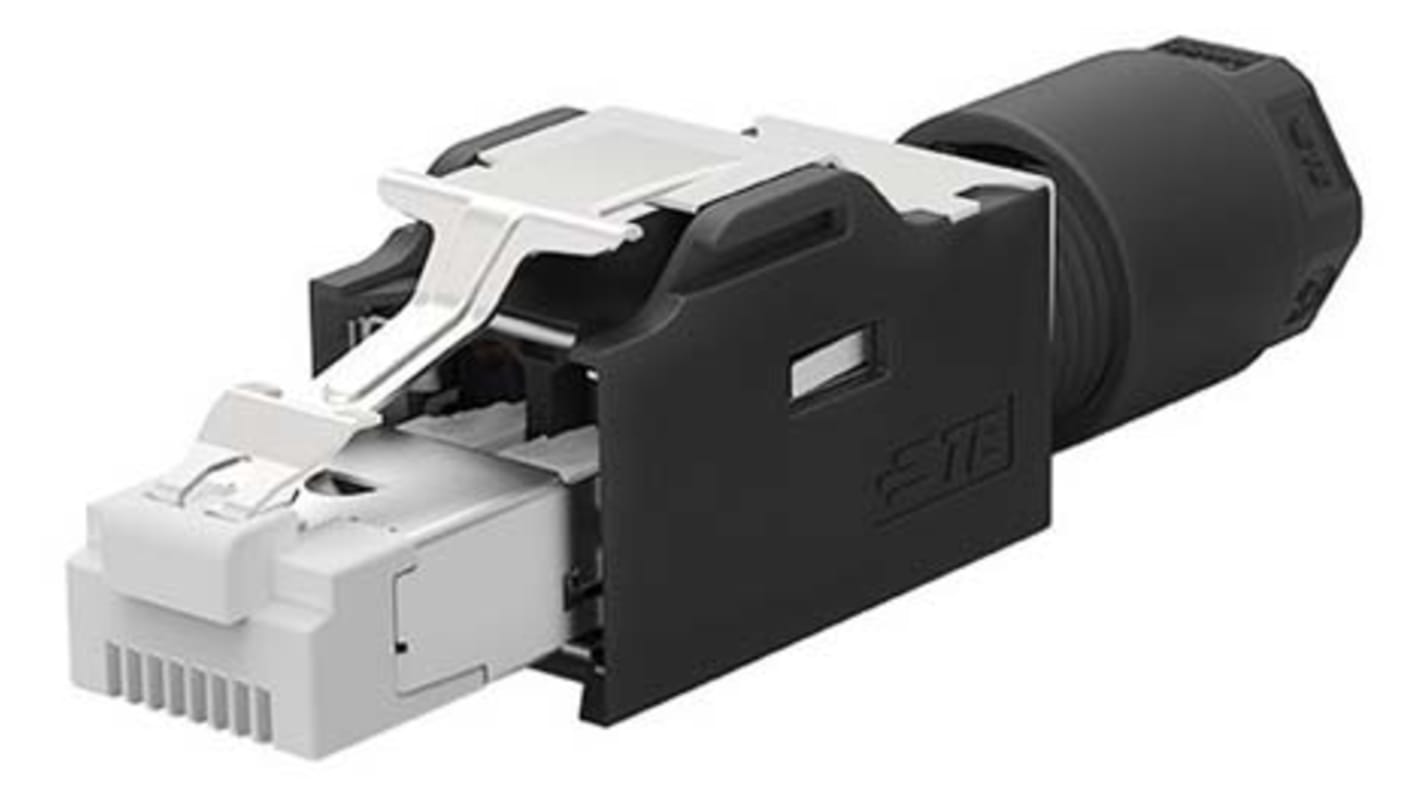 TE Connectivity 2120892 Series Male RJ45 Connector, Cable Mount, Cat6a Straight 1 Port 8 -Way