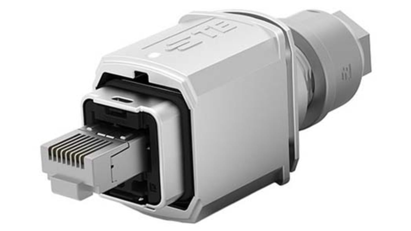 TE Connectivity 1-2120864 Series Male RJ45 Connector, Cable Mount, Cat6a Straight 1 Port 8 -Way