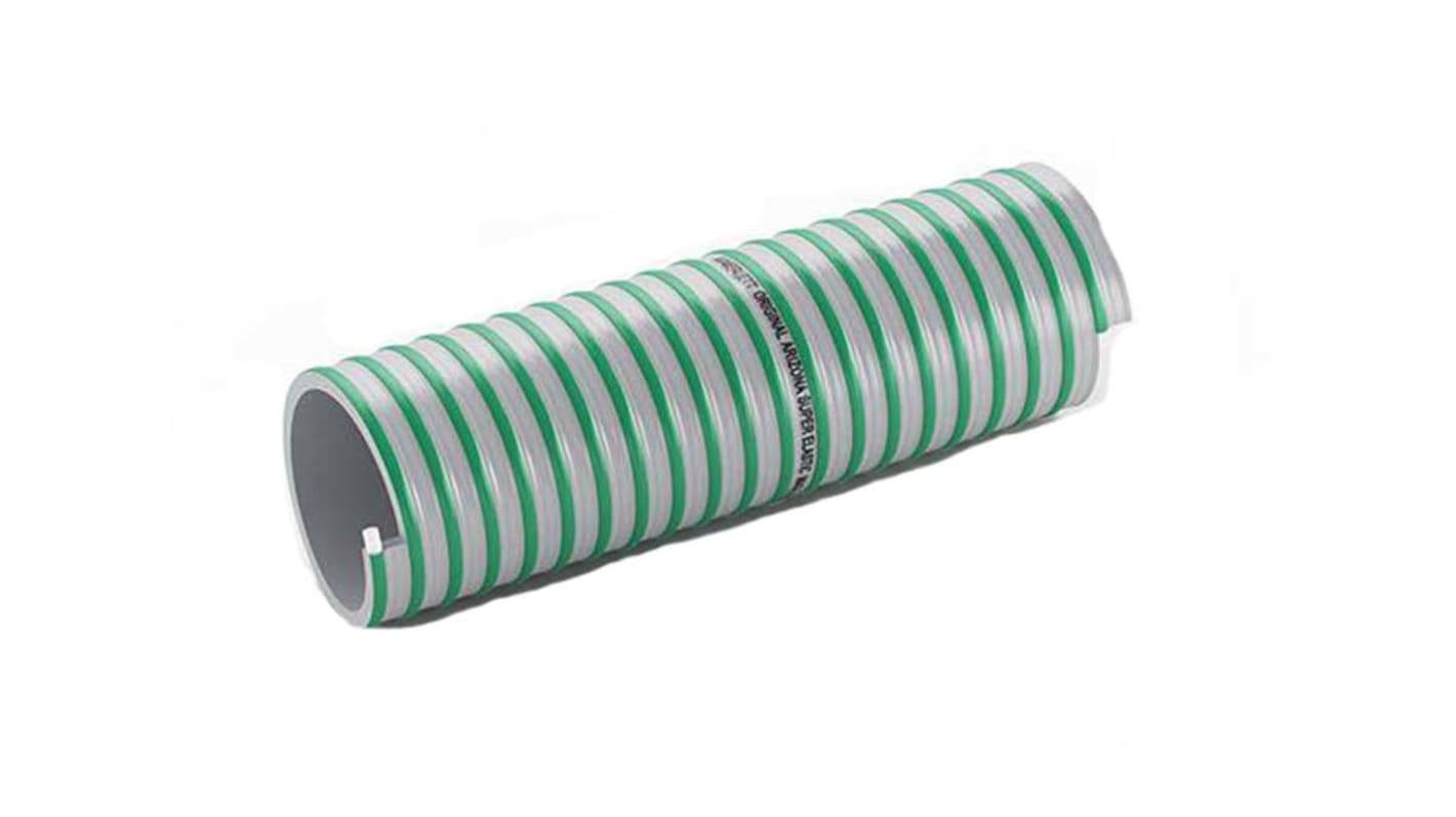 Contitech Arizona Superelastic PVC, Hose Pipe, 25mm ID, 33.8mm OD, Grey, 5m