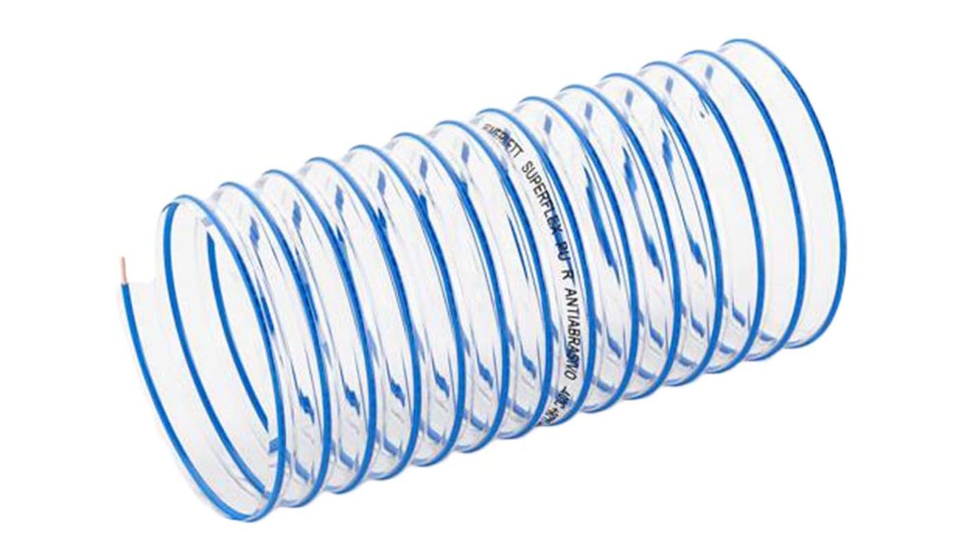 Merlett Plastics Transparent PUR Flexible Ducting, 10m, 85mm Bend Radius