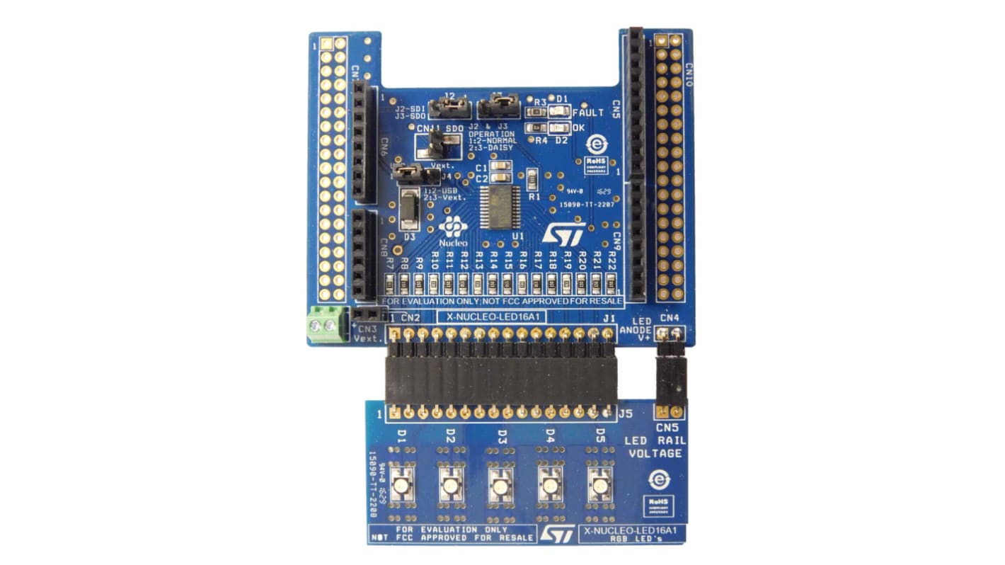 STMicroelectronics , LED驱动器 评估测试板, LED1642GW芯片