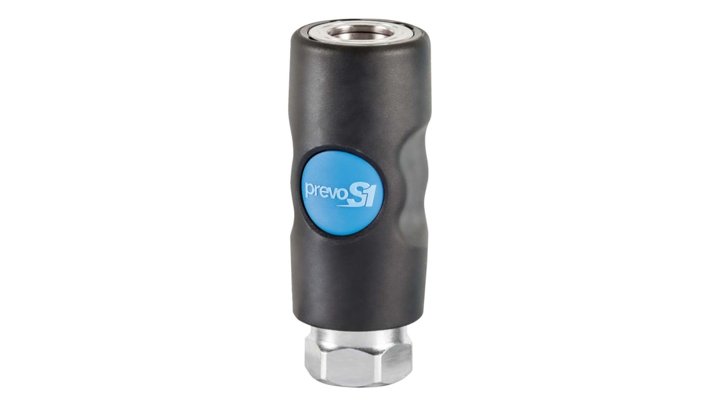 PREVOST Composite Body Female Safety Quick Connect Coupling, G 1/4 Female Threaded