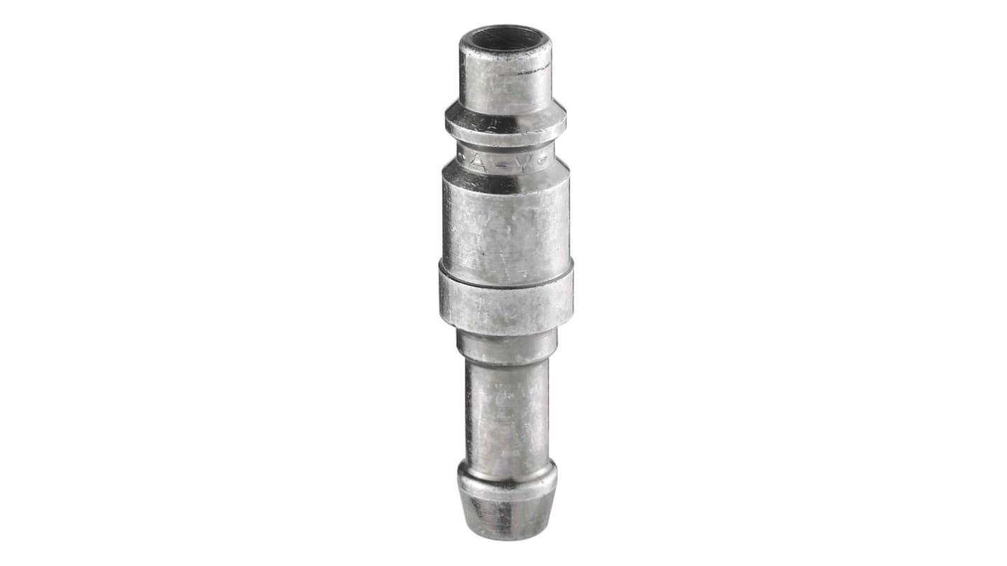 PREVOST Treated Steel Plug for Pneumatic Quick Connect Coupling, 16mm Hose Barb