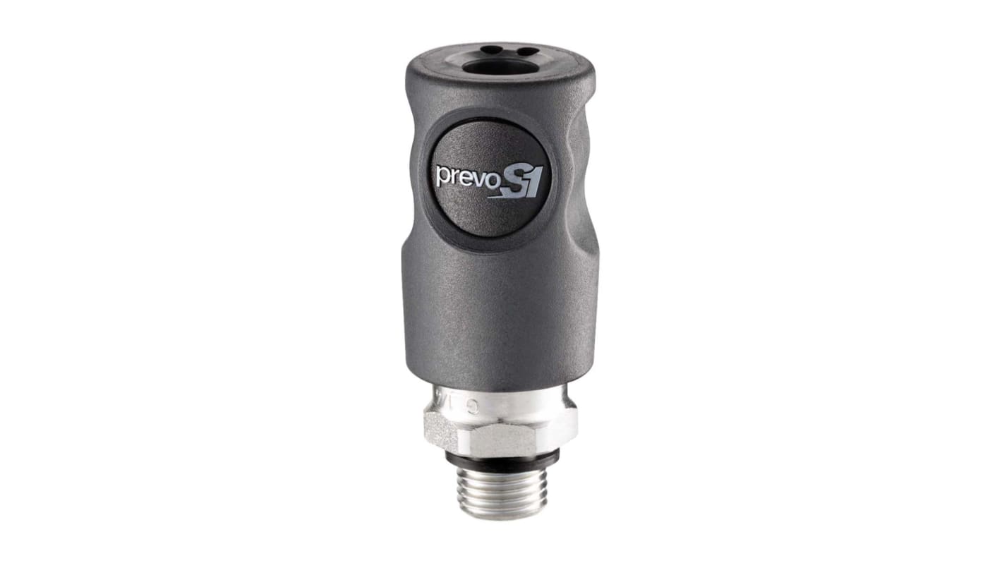 Enchufe rápido de seguridad de Cuerpo de composite PREVOST, Macho G 1/2, , ISO C6