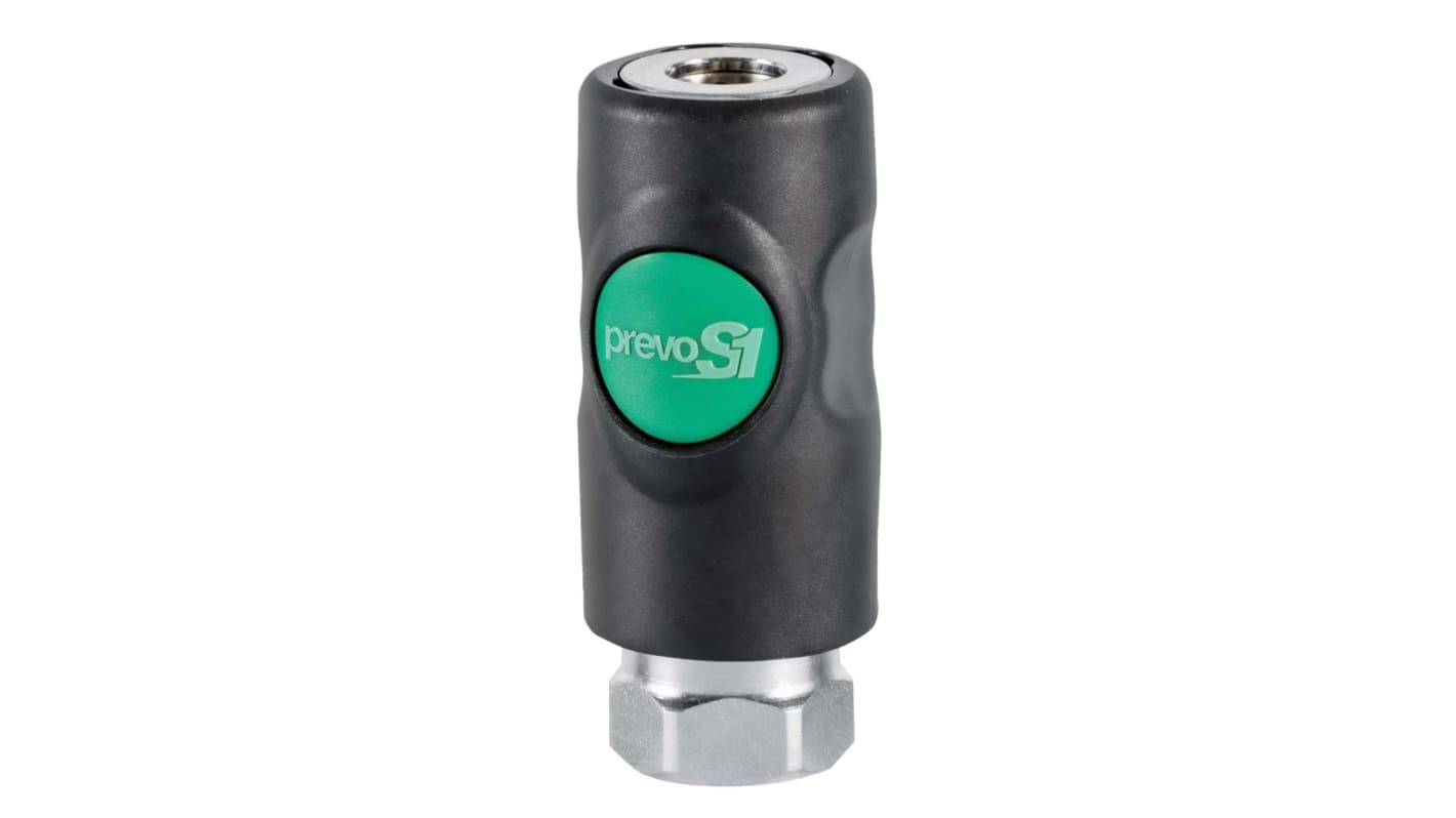 PREVOST Composite Body Female Safety Quick Connect Coupling, G 3/8 Female Threaded
