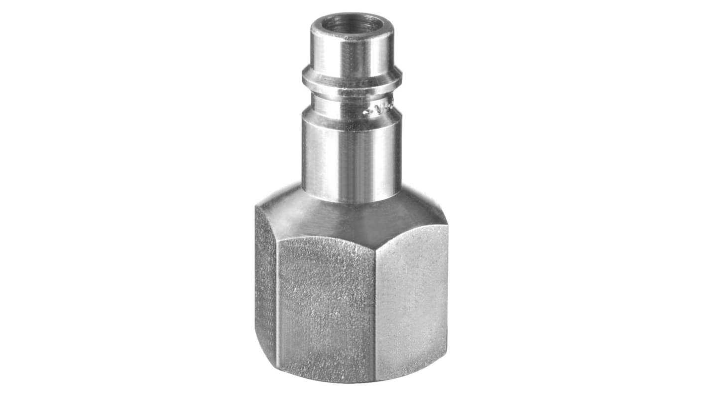 PREVOST Treated Steel Female Plug for Pneumatic Quick Connect Coupling, G 1/4 Female Threaded