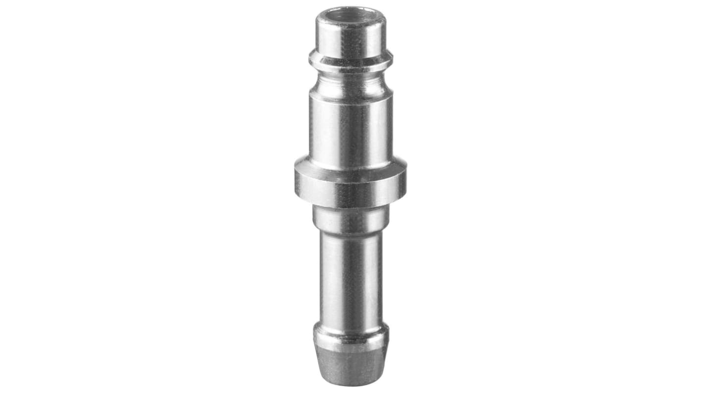 PREVOST Treated Steel Plug for Pneumatic Quick Connect Coupling, 8mm Hose Barb