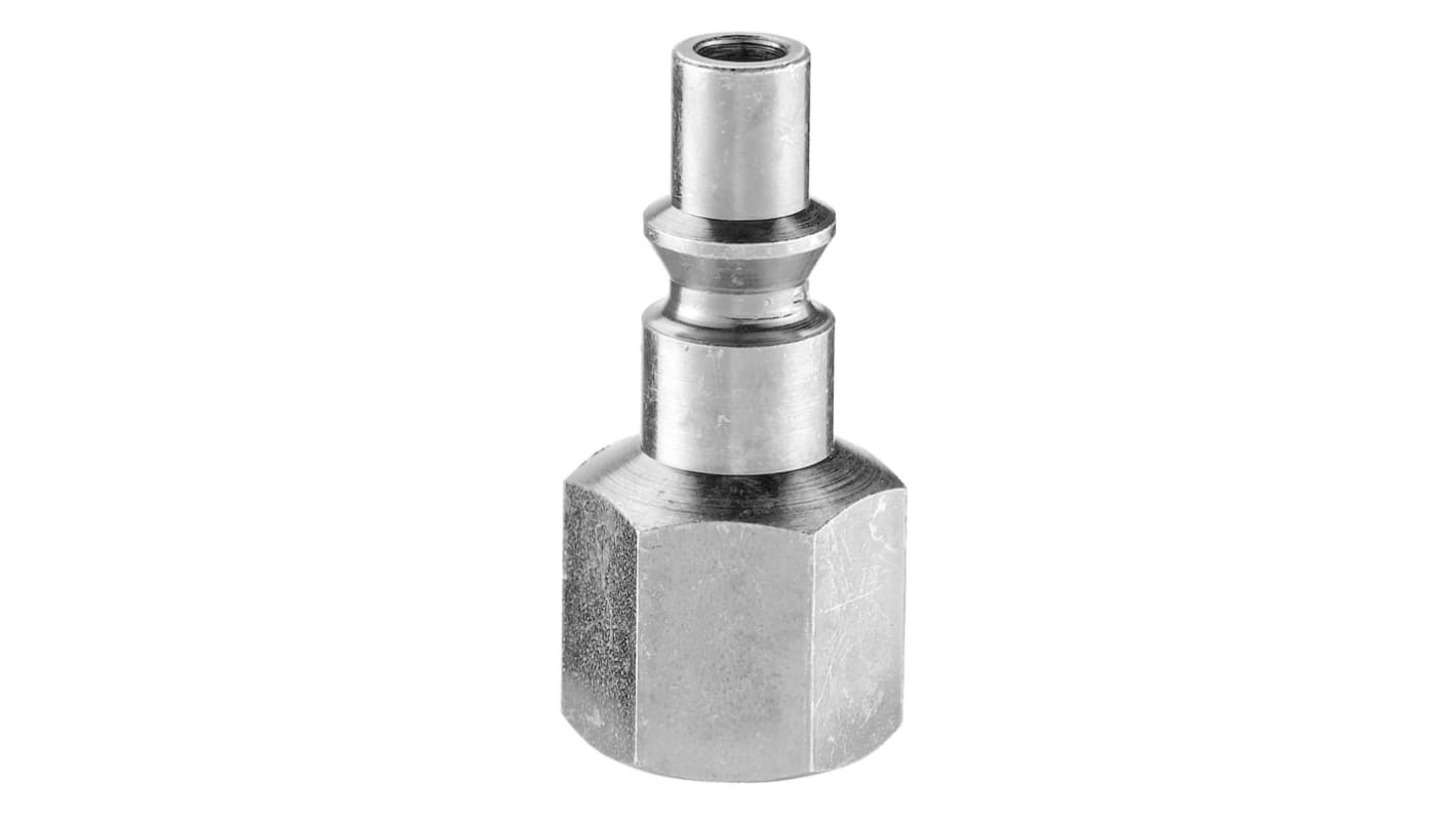 PREVOST Treated Steel Female Plug for Pneumatic Quick Connect Coupling, G 3/8 Female Threaded