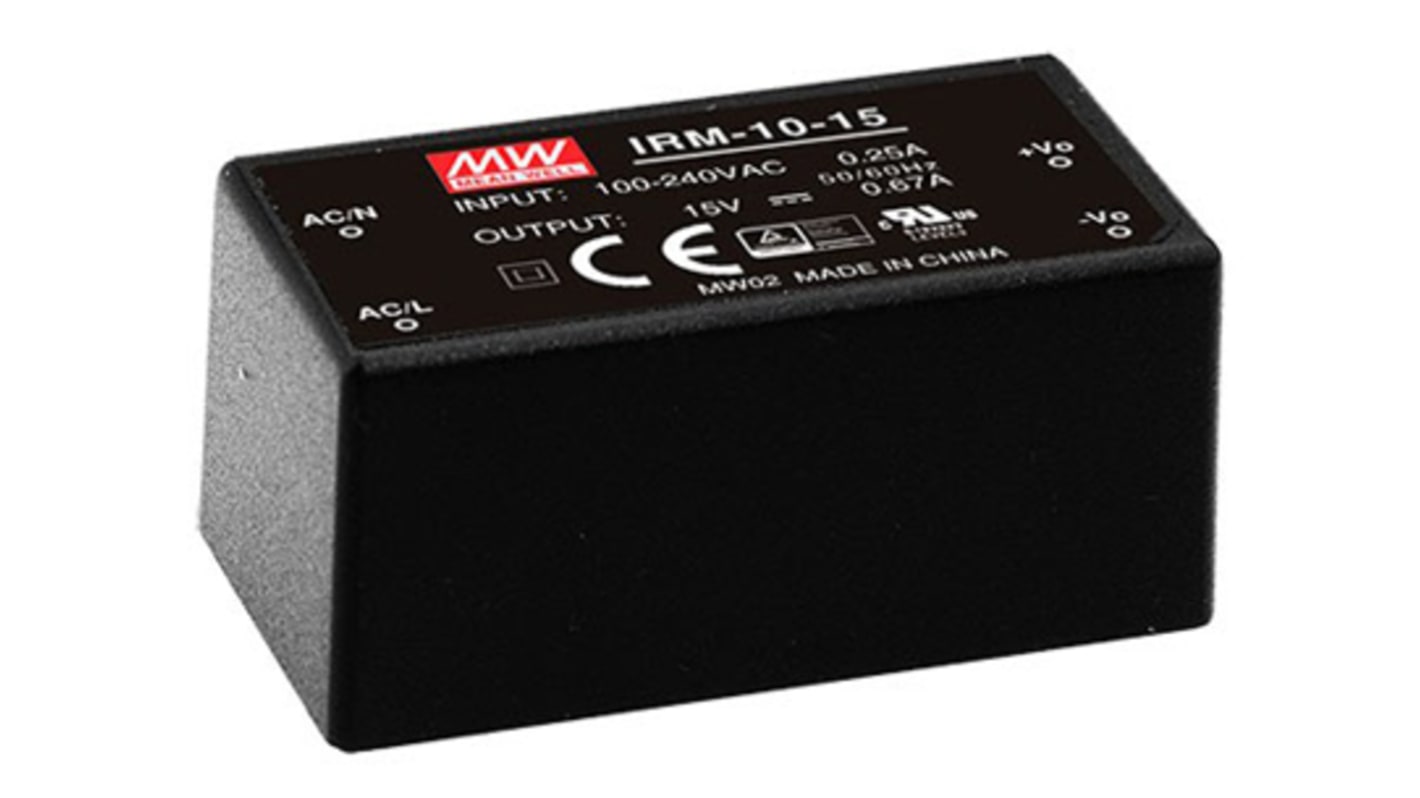 MEAN WELL スイッチング電源 15V dc 670mA 10W