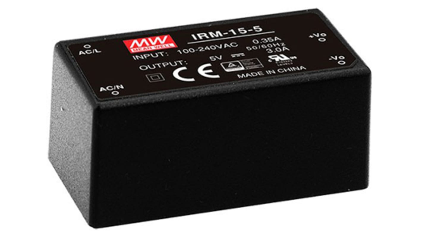 MEAN WELL スイッチング電源 5V dc 3A 15W