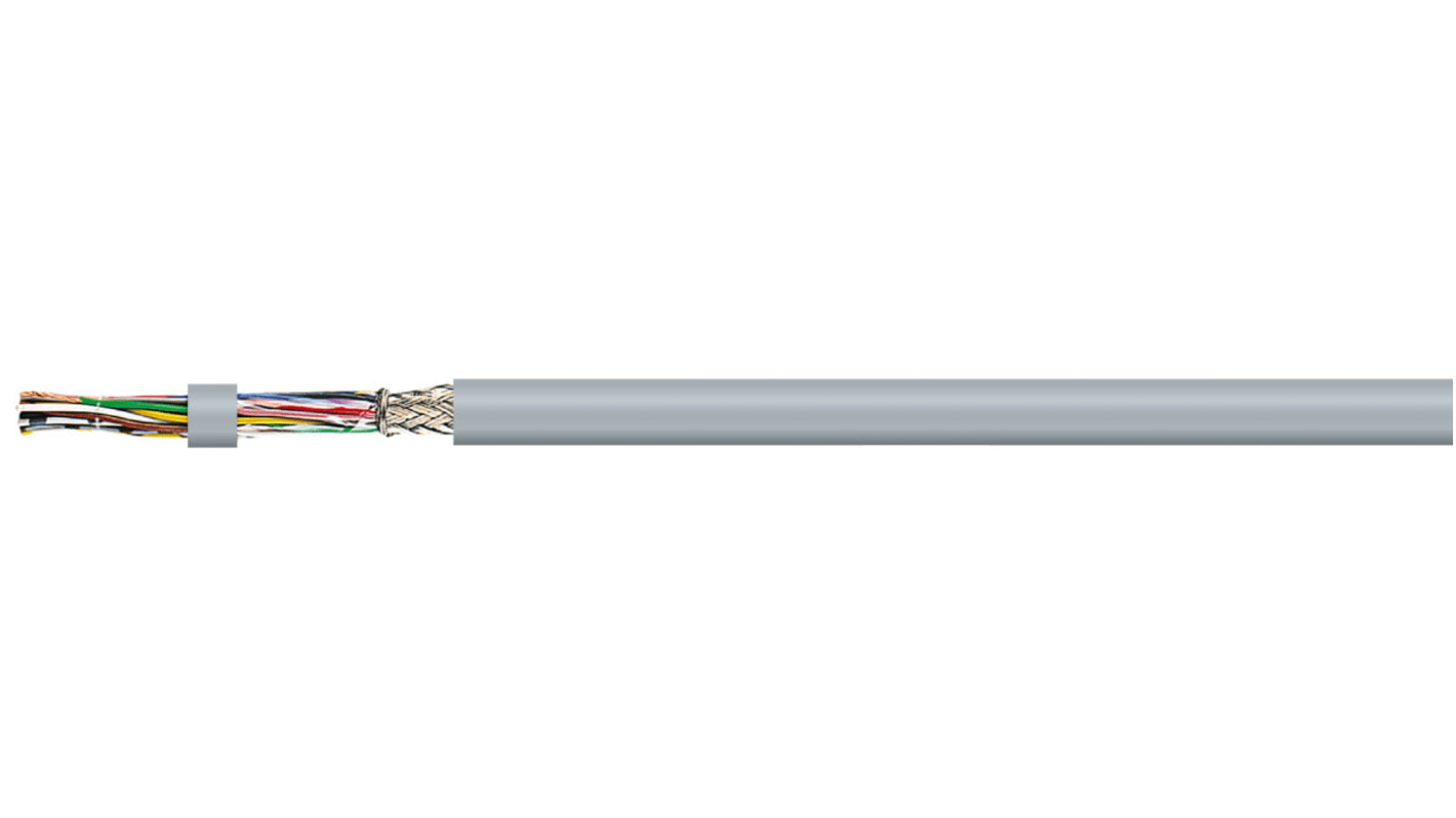 CAE Groupe HIFLEX-CY Data Cable, 4 Cores, 0.34 mm², Grey PVC Sheath, 22 AWG