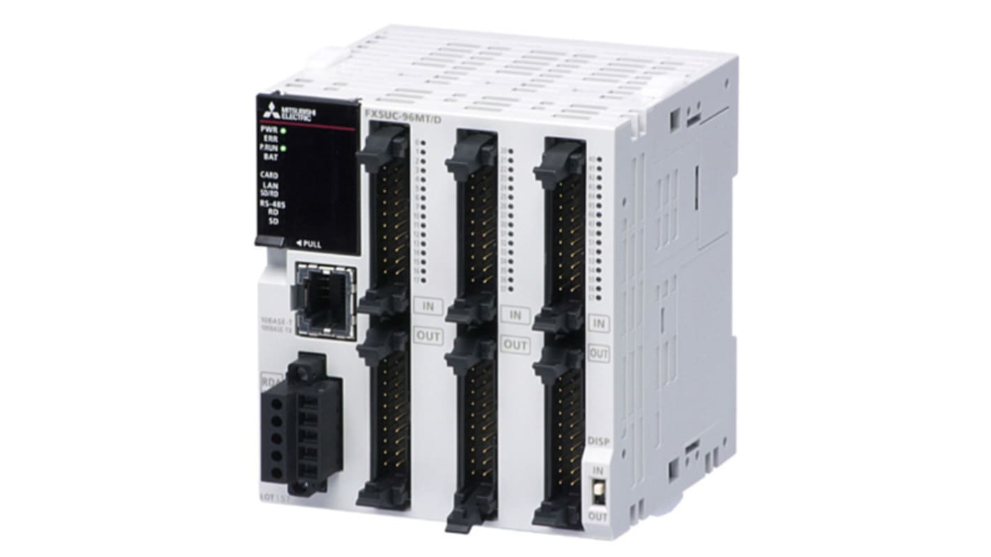 Rs-Online CPU PLC Mitsubishi Electric MELSEC iQ-F ingressi: 48 uscite: 48 48 I/O 5 V c.c. 24 V c.c