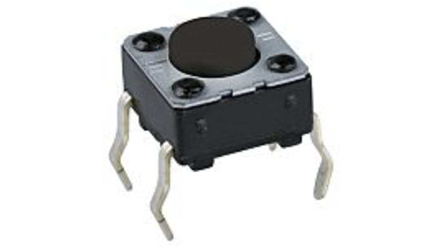 C & K IP40 Grey Button Tactile Switch, SPST 50 mA 3.5 (Dia.)mm Through Hole