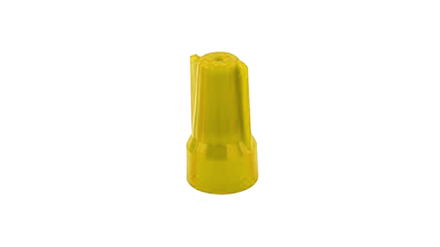 TE Connectivity, CapGrip Insulated Twist Bullet Connector, 22AWG to 10AWG, 12.5mm Bullet diameter, Yellow