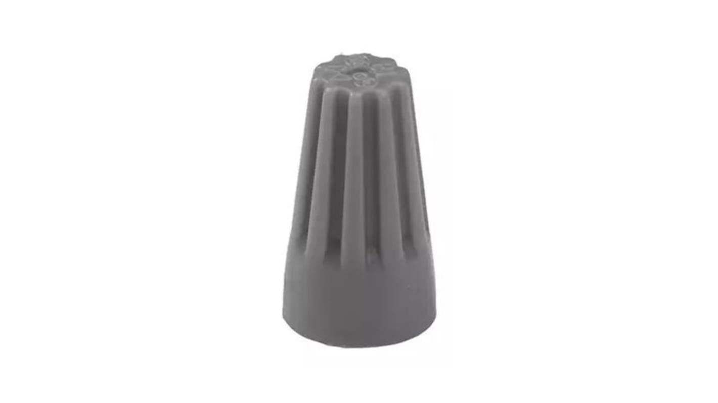 TE Connectivity, WireGrip Insulated Twist Bullet Connector, 22AWG to 14AWG, 8.6mm Bullet diameter, Grey