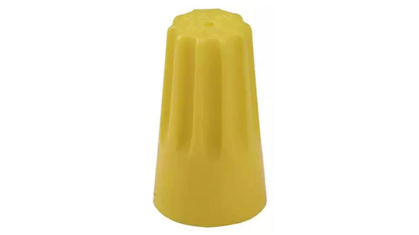 TE Connectivity, WireGrip Insulated, Yellow Twist Bullet Connector, 22AWG to 10AWG, 14mm Bullet diameter