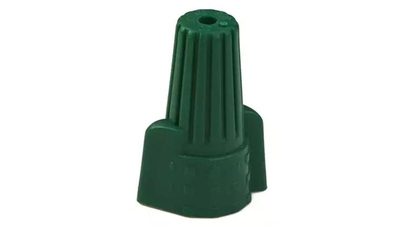 TE Connectivity, GroundGrip Insulated, Green Twist Bullet Connector, 14AWG to 10AWG, 20.2mm Bullet diameter