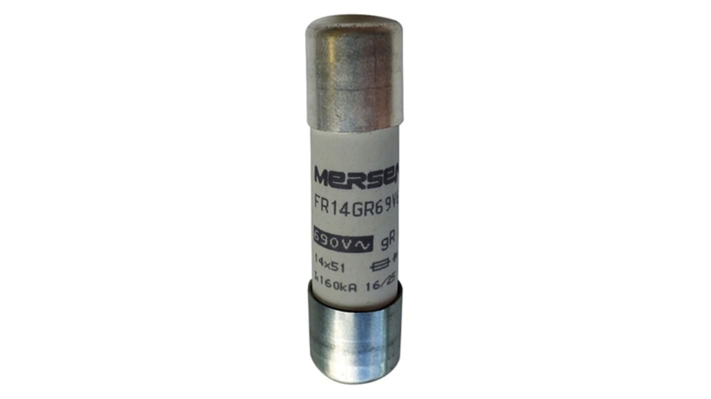 Mersen 12A FF Cartridge Fuse, 14 x 51mm