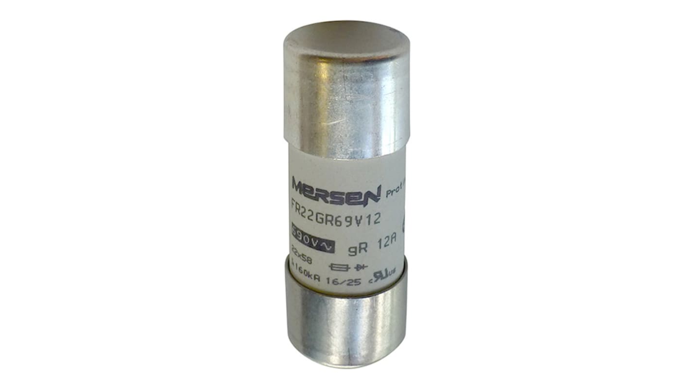 Fusibile a cartuccia Mersen Protistor, 100A, Ø 22 x 58mm, FF, 500 V dc, 690 V ac, 700V ca